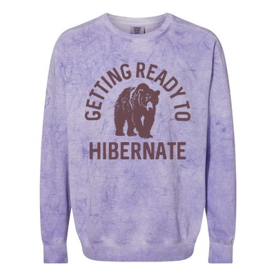 Getting Ready To Hibernate Colorblast Crewneck Sweatshirt