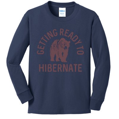 Getting Ready To Hibernate Kids Long Sleeve Shirt