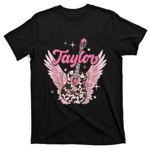 Girl Retro Taylor First Name Personalized Groovy 80S T-Shirt