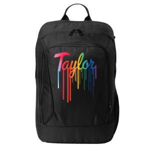 Girl Retro Taylor First Name Personalized Groovy 80S City Backpack