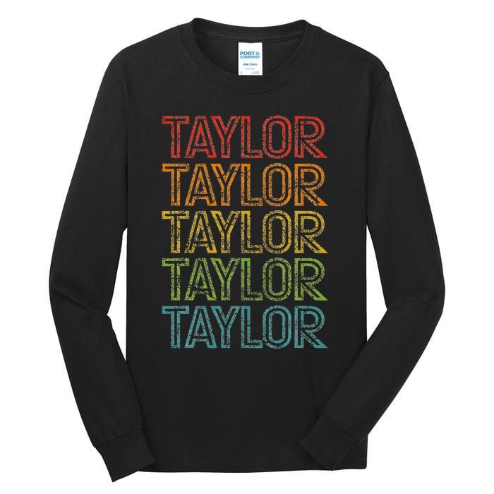 G.irl Retro T.AYLOR First Name Personalized Tall Long Sleeve T-Shirt