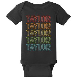 G.irl Retro T.AYLOR First Name Personalized Baby Bodysuit