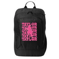 Girl Retro Taylor First Name Personalized Groovy 80s City Backpack