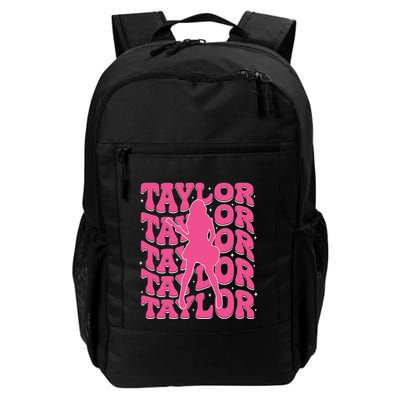 Girl Retro Taylor First Name Personalized Groovy 80s Backpack