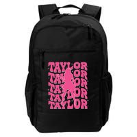 Girl Retro Taylor First Name Personalized Groovy 80s Backpack