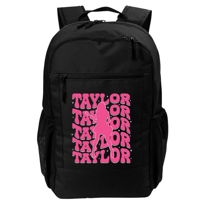 Girl Retro Taylor First Name Personalized Groovy 80s Backpack