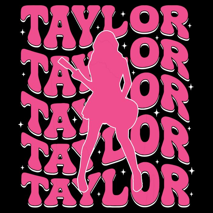 Girl Retro Taylor First Name Personalized Groovy 80s Sustainable Bucket Hat