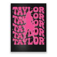 Girl Retro Taylor First Name Personalized Groovy 80s Poster