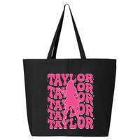 Girl Retro Taylor First Name Personalized Groovy 80s 25L Jumbo Tote