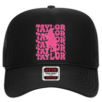 Girl Retro Taylor First Name Personalized Groovy 80s Hat