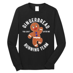 Gingerbread Running Team funny Gingerbread Christmas Long Sleeve Shirt