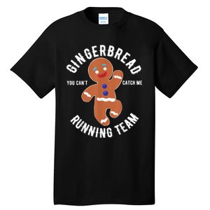 Gingerbread Running Team funny Gingerbread Christmas Tall T-Shirt