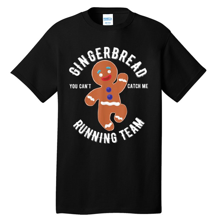 Gingerbread Running Team funny Gingerbread Christmas Tall T-Shirt