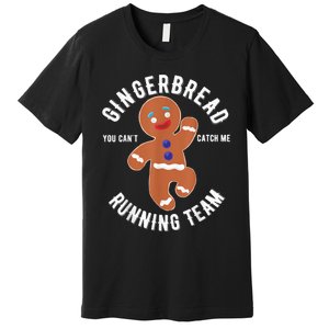 Gingerbread Running Team funny Gingerbread Christmas Premium T-Shirt