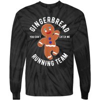 Gingerbread Running Team funny Gingerbread Christmas Tie-Dye Long Sleeve Shirt