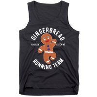 Gingerbread Running Team funny Gingerbread Christmas Tank Top