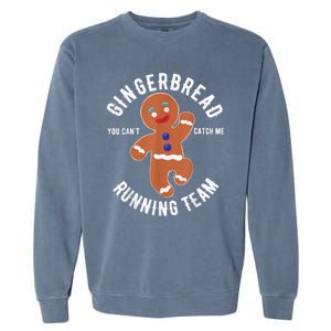 Gingerbread Running Team funny Gingerbread Christmas Garment-Dyed Sweatshirt