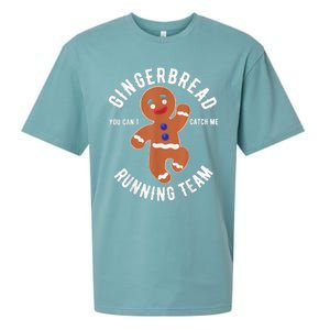 Gingerbread Running Team funny Gingerbread Christmas Sueded Cloud Jersey T-Shirt