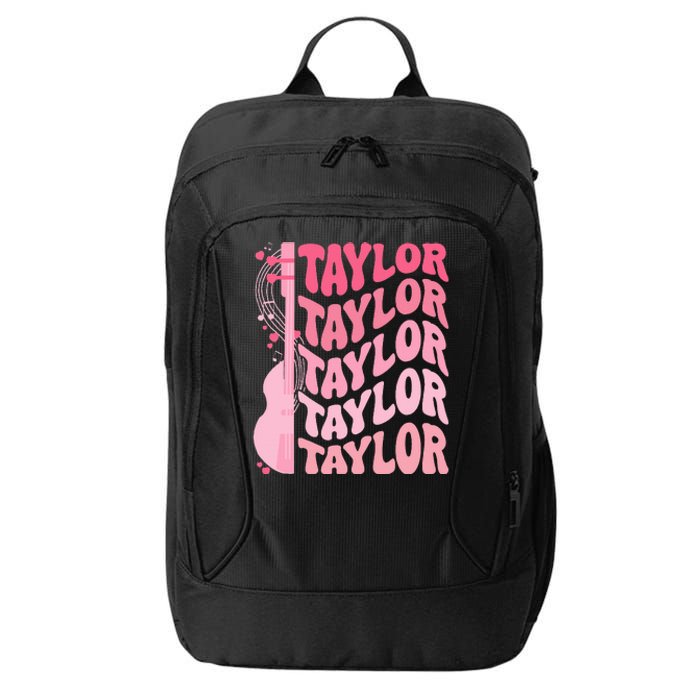 Girl Retro Taylor First Name Personalized Groovy 80S City Backpack