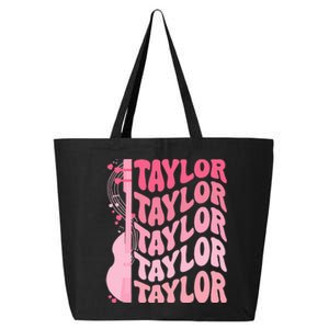 Girl Retro Taylor First Name Personalized Groovy 80S 25L Jumbo Tote