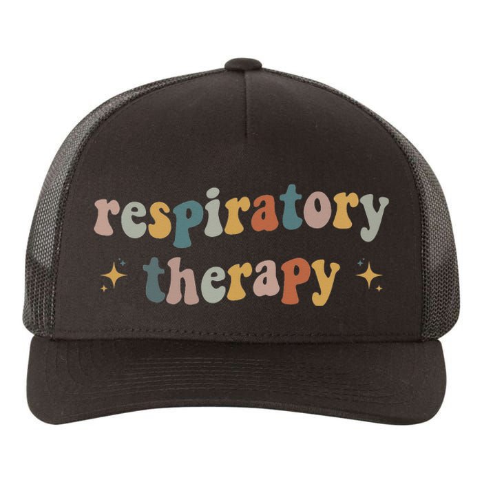 Groovy Respiratory Therapy RT therapist funny RT Care Week Yupoong Adult 5-Panel Trucker Hat