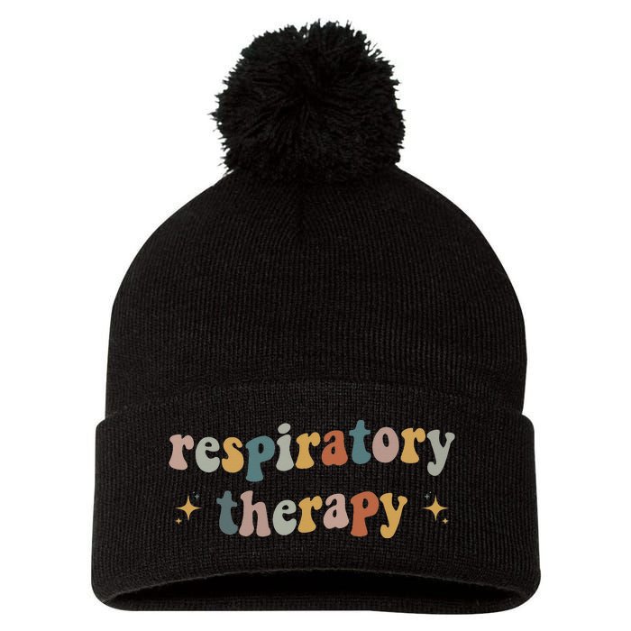 Groovy Respiratory Therapy RT therapist funny RT Care Week Pom Pom 12in Knit Beanie