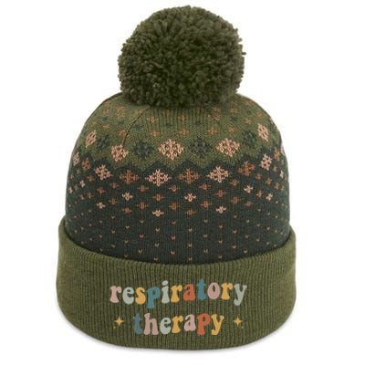 Groovy Respiratory Therapy RT therapist funny RT Care Week The Baniff Cuffed Pom Beanie