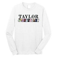 Girl Retro Taylor First Name Cat Kittens Personalized Groovy Long Sleeve Shirt