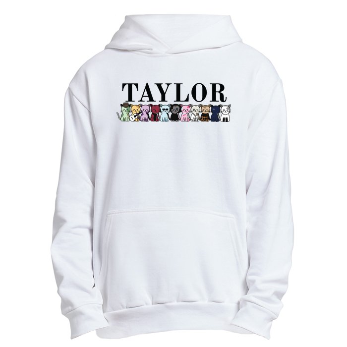 Girl Retro Taylor First Name Cat Kittens Personalized Groovy Urban Pullover Hoodie