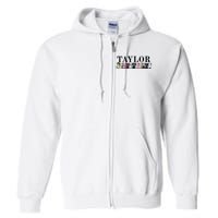 Girl Retro Taylor First Name Cat Kittens Personalized Groovy Full Zip Hoodie