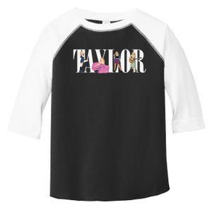 Girl Retro Taylor First Name Personalized Groovy 80s Toddler Fine Jersey T-Shirt