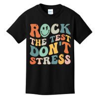 Groovy Rock The Test Motivational Retro Teachers Testing Day Kids T-Shirt