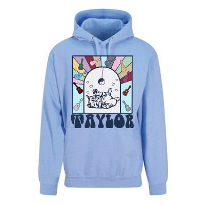 Girl Retro Taylor First Name Personalized Unisex Surf Hoodie