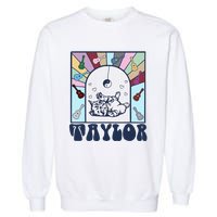 Girl Retro Taylor First Name Personalized Garment-Dyed Sweatshirt