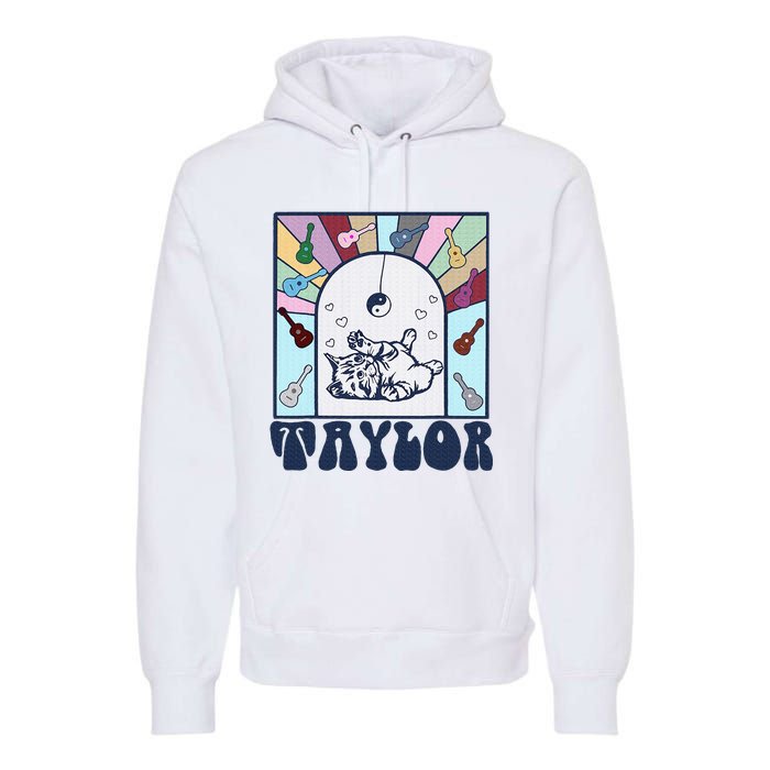 Girl Retro Taylor First Name Personalized Premium Hoodie