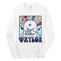 Girl Retro Taylor First Name Personalized Tall Long Sleeve T-Shirt