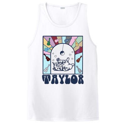 Girl Retro Taylor First Name Personalized PosiCharge Competitor Tank