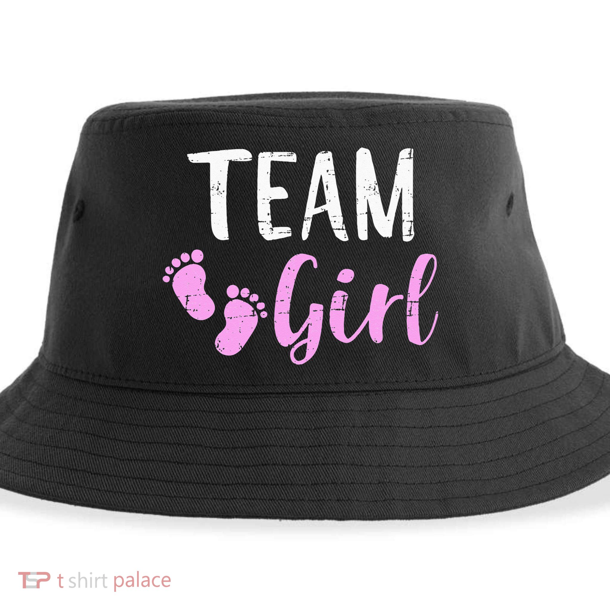 Gender reveal team matching family baby party supplies Sustainable Bucket Hat