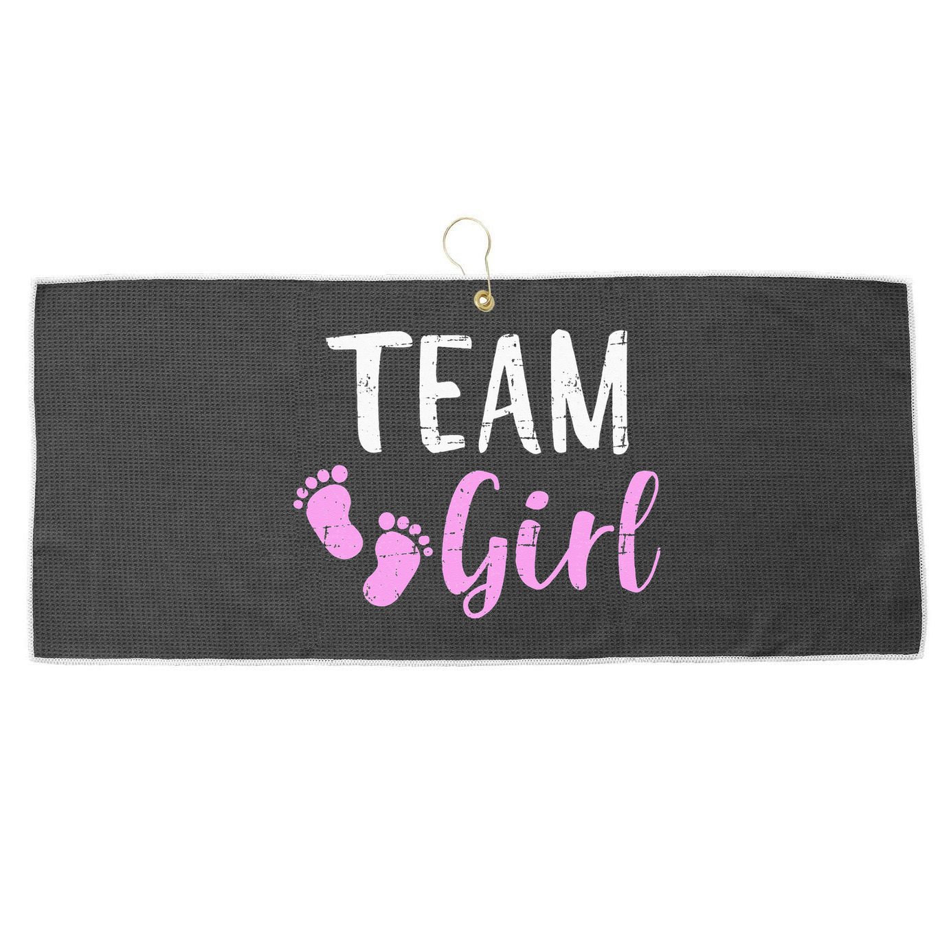 Gender reveal team matching family baby party supplies Large Microfiber Waffle Golf Towel