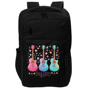 Girl Retro Taylor First Name Personalized Groovy 80S Pink Impact Tech Backpack