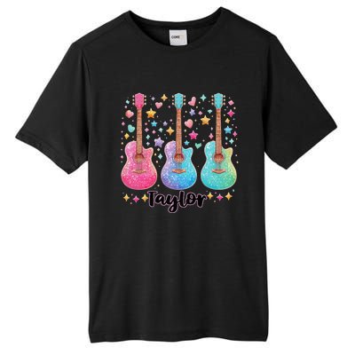 Girl Retro Taylor First Name Personalized Groovy 80S Pink Tall Fusion ChromaSoft Performance T-Shirt