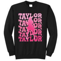 Girl Retro Taylor First Name Personalized Groovy 80S Gift Sweatshirt