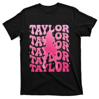 Girl Retro Taylor First Name Personalized Groovy 80S Gift T-Shirt