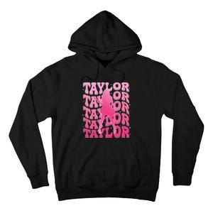 Girl Retro Taylor First Name Personalized Groovy 80S Gift Tall Hoodie