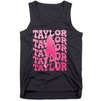 Girl Retro Taylor First Name Personalized Groovy 80S Gift Tank Top