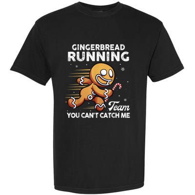 Gingerbread Running Team Christmas Cookie Funny Baking Garment-Dyed Heavyweight T-Shirt