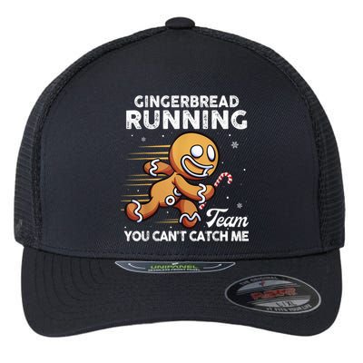Gingerbread Running Team Christmas Cookie Funny Baking Flexfit Unipanel Trucker Cap
