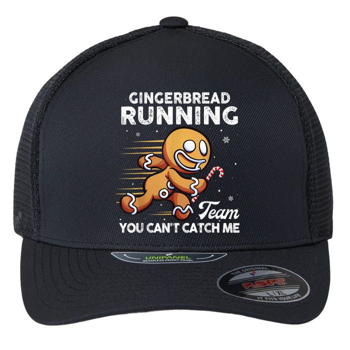 Gingerbread Running Team Christmas Cookie Funny Baking Flexfit Unipanel Trucker Cap