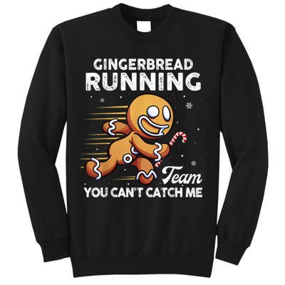 Gingerbread Running Team Christmas Cookie Funny Baking Sweatshirt