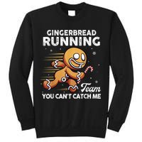 Gingerbread Running Team Christmas Cookie Funny Baking Sweatshirt